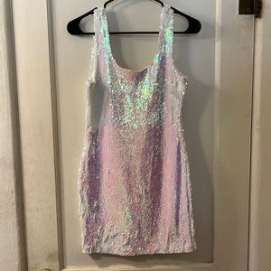 Iridescent Sequins Tank Dress